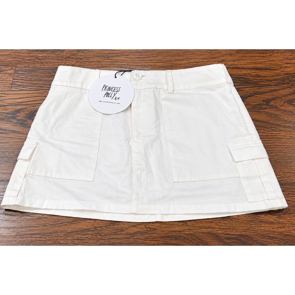 Princess Polly Jameson Lined White Micro Mini Skirt Women's Size 0 NWT